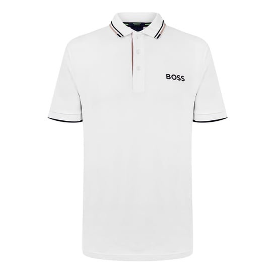 Boss Mens Paddy Pro Cotton Pique Polo Shirt (Natural White) - Image 1