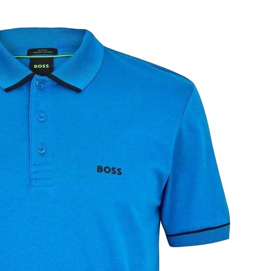 Boss Paule-poloshirt met korte mouwen voor heren (Blauw) - Image 3