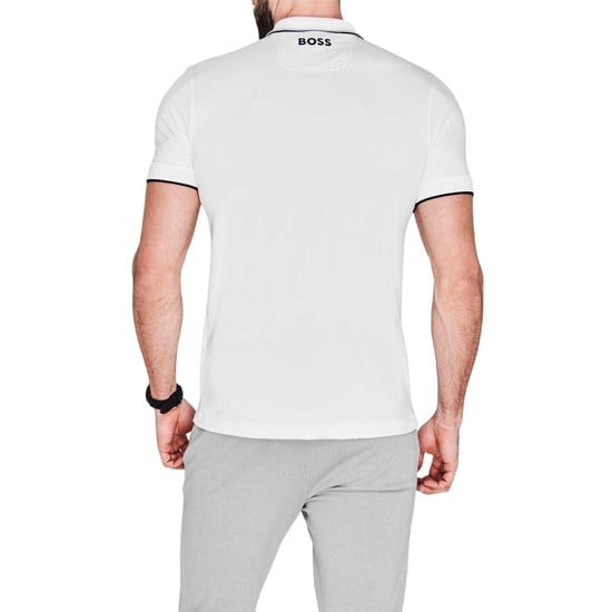 Boss Mens Paddy Pro Cotton Pique Polo Shirt (White) - Image 2
