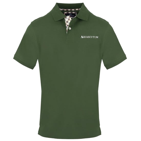 Aquascutum Mens Embroidered Logo Polo Shirt (Military Green) - Image 1