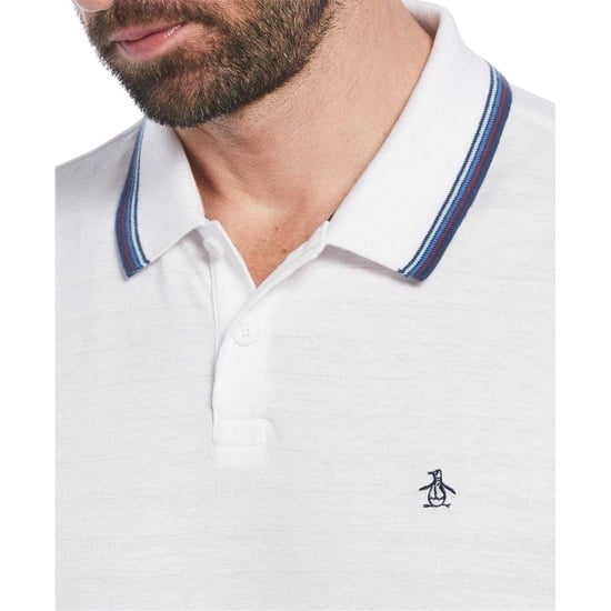 Original Penguin Herr Tipped Regular Polo Shirt (Vit) - Image 3
