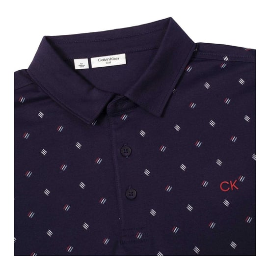 Calvin Klein Heren-golfpoloshirt met logo uit de Performance-collectie (Avondblauw) - Image 3