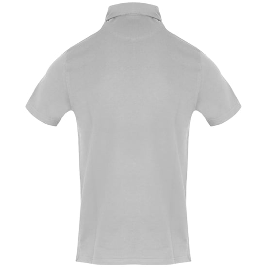 Aquascutum Mens Embroidered Logo Polo Shirt (Grey) - Image 2