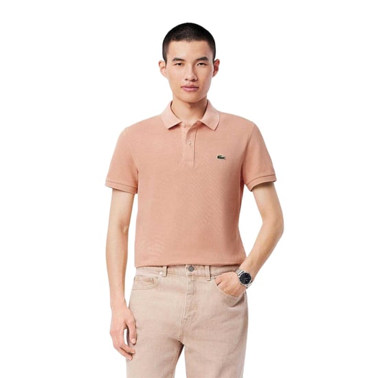 Lacoste Mens L.12.12 Pique Slim Polo Shirt (Orange) - Image 3