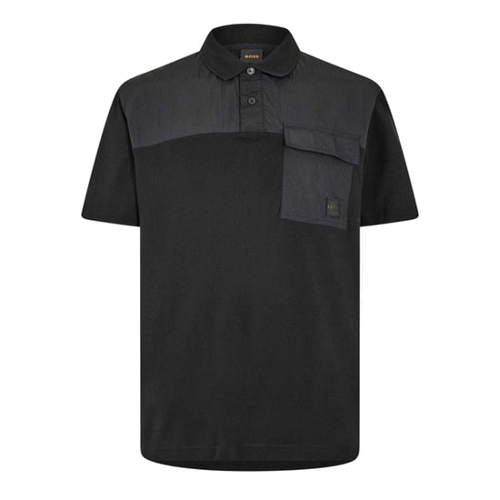 Boss Mens Panel Polo Shirt (Black) - Image 1
