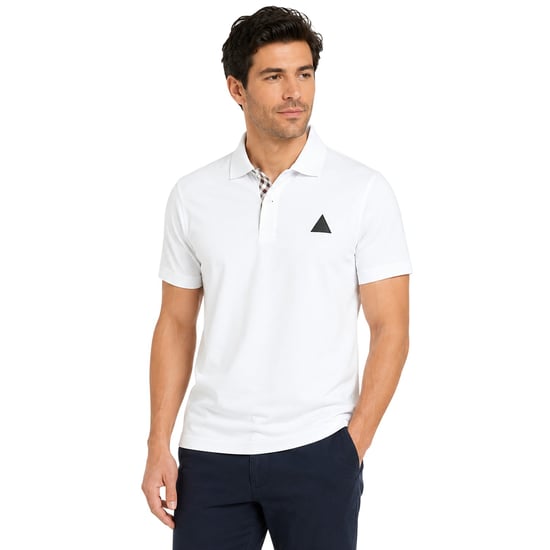 Aquascutum Mens Logo Polo Shirt (White) - Image 4