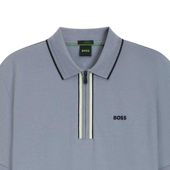Boss Philix sneldrogend poloshirt met korte mouwen voor heren (Donkergrijs) - Image 3
