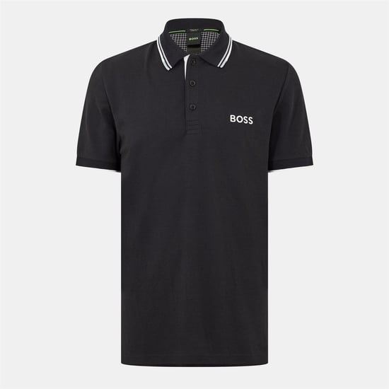 Boss Mens Paddy Pro Cotton Pique Polo Shirt (Dark Blue) - Image 1