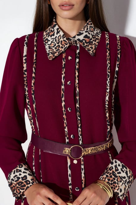 Leopardmönstrad Maxikjolklänning - Image 4