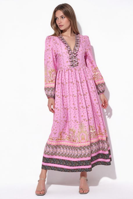 Florale Maxi Jurk met Ceintuur - Image 5