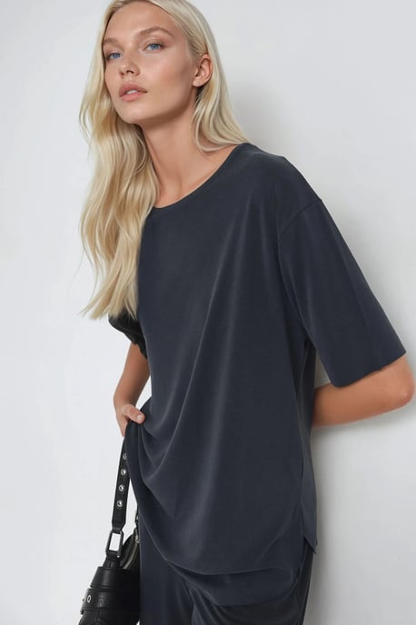 Losse Pasvorm Crew Neck T-shirt - Image 3