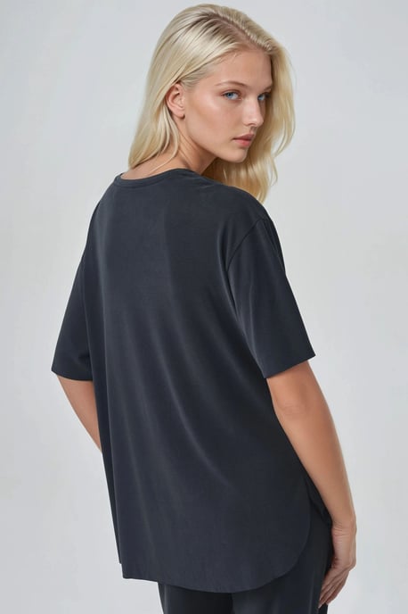 Losse Pasvorm Crew Neck T-shirt - Image 4