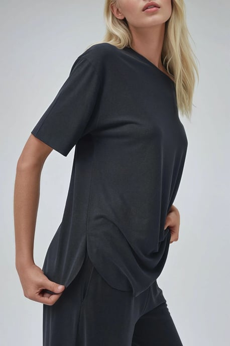 Losse Pasvorm Crew Neck T-shirt - Image 6
