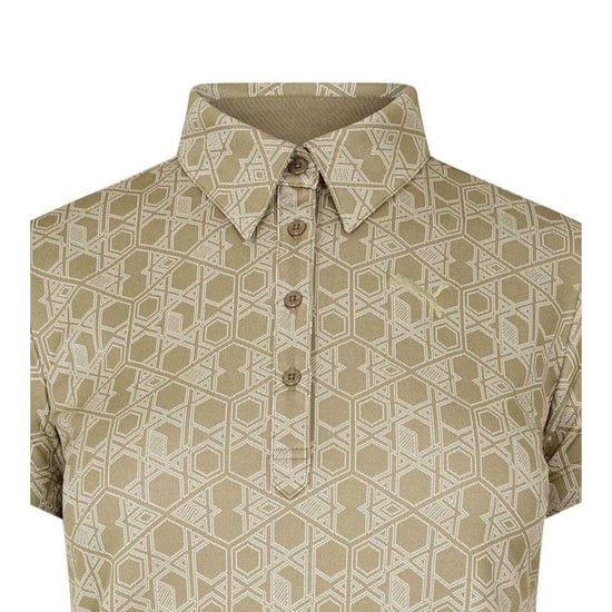 Puma Hexagon golfpoloshirt met korte mouwen voor dames (Beige) - Image 3