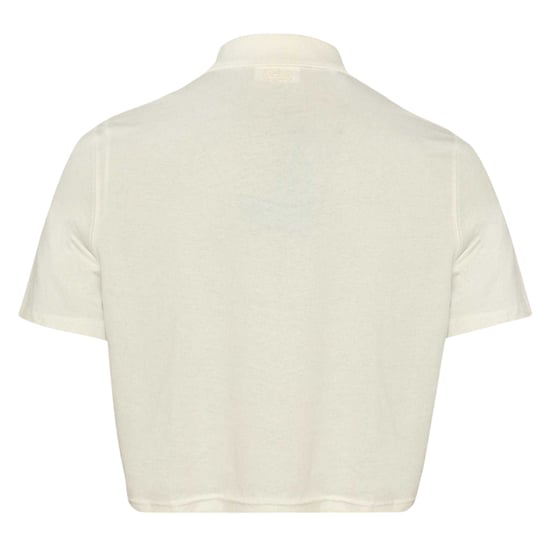 Lacoste Womens/Ladies Lettering Cropped Polo Shirt (White) - Image 2