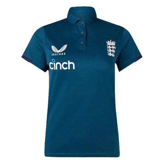 Castore Cricket-trainingspoloshirt voor dames van Engeland (Peacoat) - Image 1