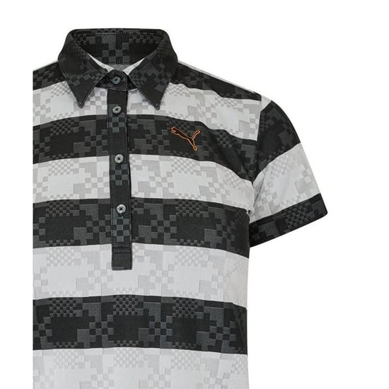 Puma Poloshirt met gestreepte rand voor dames (Zwart, Wit) - Image 3