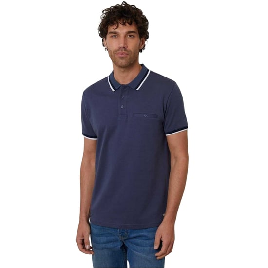 Threadbare Interlock Jet-poloshirt met zakken voor dames (Blauw) - Image 2