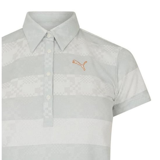 Puma Poloshirt met gestreepte rand voor dames (Grijs/Wit) - Image 3