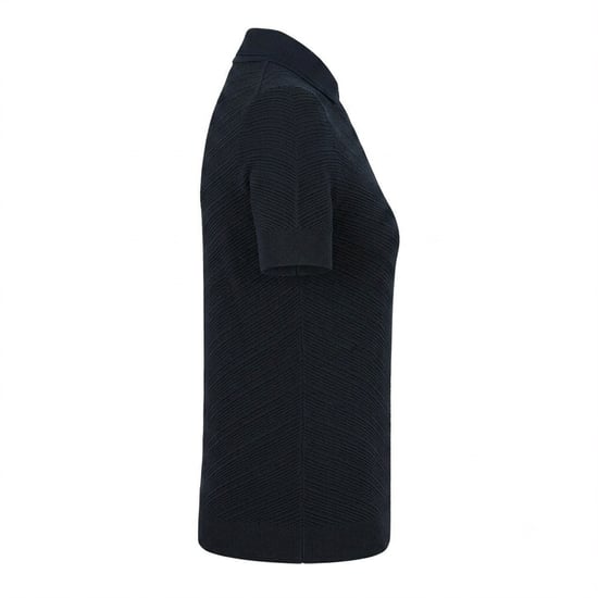 Boss Fointa Chevron poloshirt met korte mouwen voor dames (Donkerblauw) - Image 3