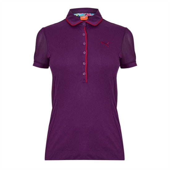 Puma Womens/Ladies Novelty Mesh Sleeve Golf Polo Shirt (Purple) - Image 1