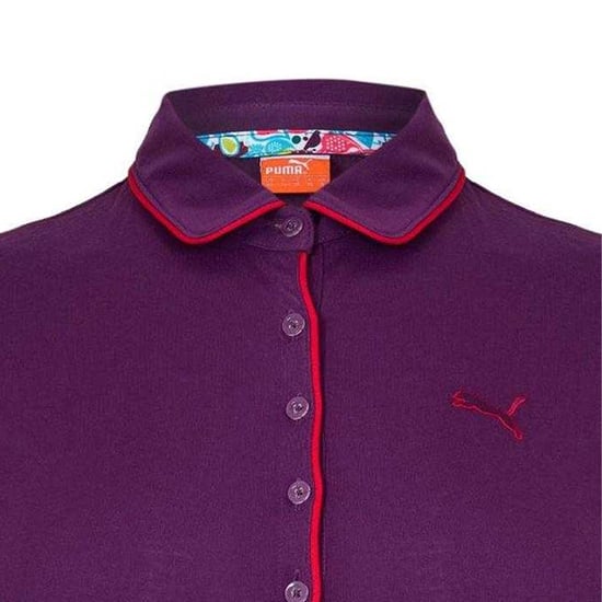 Puma Womens/Ladies Novelty Mesh Sleeve Golf Polo Shirt (Purple) - Image 3
