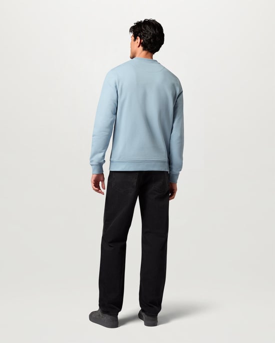 Long Sleeve Logo Detail Sweatshirt in Pale Blue - Image 2