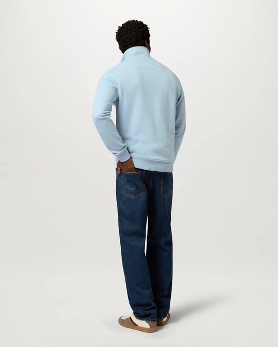 Long Sleeve Logo Detail Sweatshirt in Pale Blue - Image 2