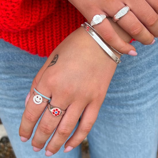 Sterling Silver Red Enamel Signet Ring - Image 2