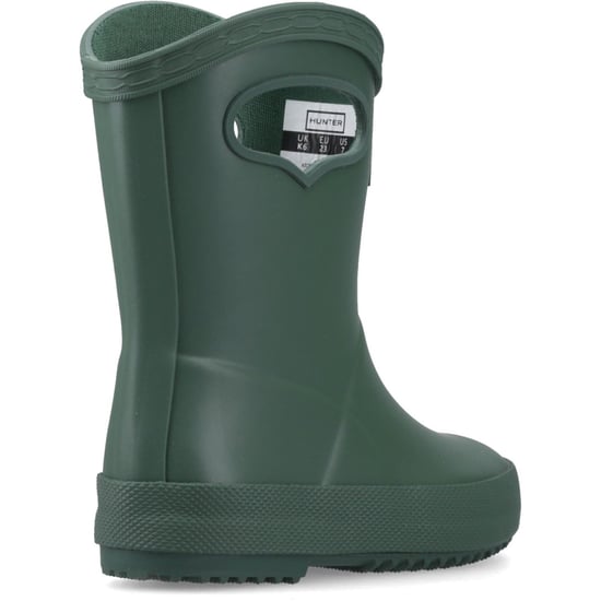 Hunter Kids 1st Pull on Rubber Kid's Hunter Green Wellington Boots - Image 2