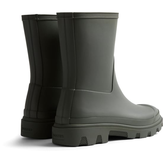 Hunter Unisex Downpour Short Rubber Men's Dark Olive Wellington Boots - Image 2
