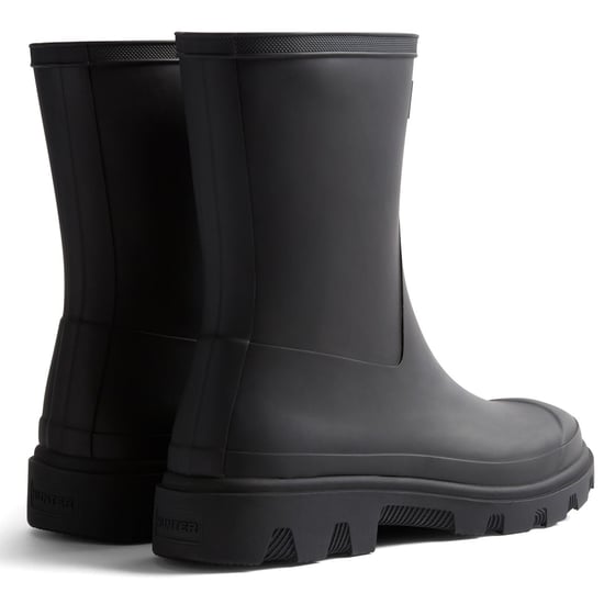 Hunter Unisex Downpour Short Rubber Men's BLACK Wellington Boots - Image 2