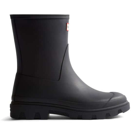 Hunter Unisex Downpour Short Rubber Men's BLACK Wellington Boots - Image 4