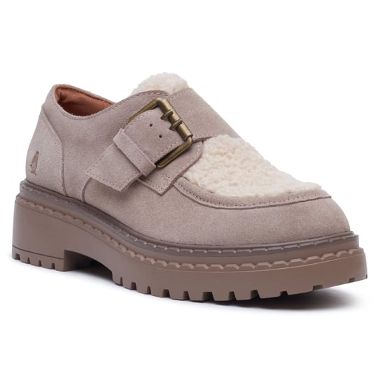 Hush Puppies Orla Monk Leren Dames Taupe Loafers - Image 1