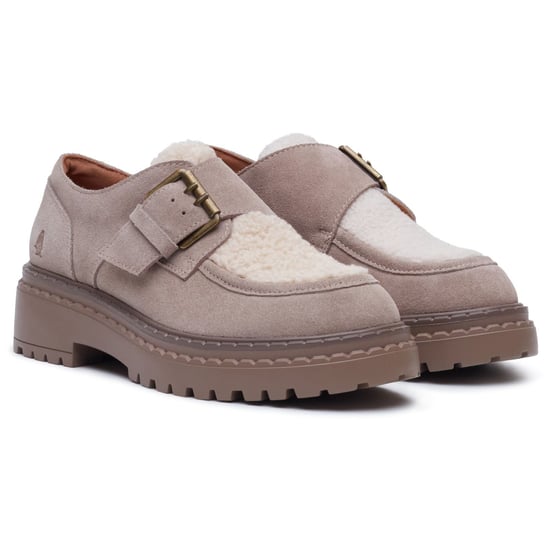 Hush Puppies Orla Monk Leren Dames Taupe Loafers - Image 3