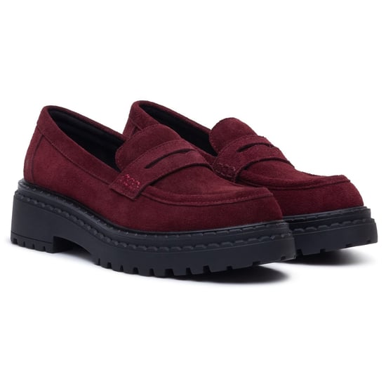 Hush Puppies Odessa Leather Women's Bordo Loafers - Image 3