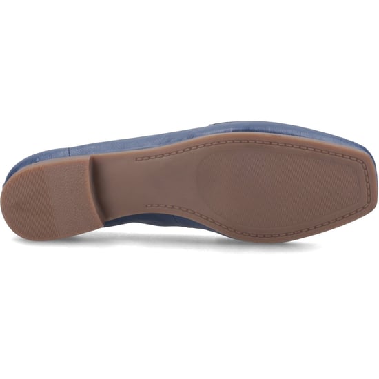 Hush Puppies Sutton Leren Dames Navy Instappers - Image 3