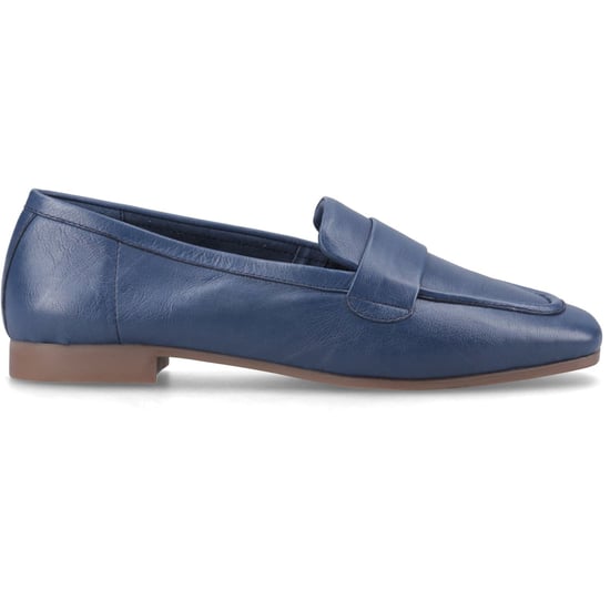 Hush Puppies Sutton Leren Dames Navy Instappers - Image 5