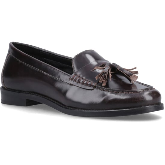 Hush Puppies Connie Leather Women's Aubergine Loafers - Image 1