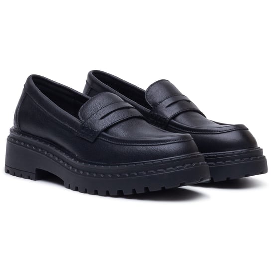 Hush Puppies Odessa Leren Dames Zwarte Instappers - Image 3