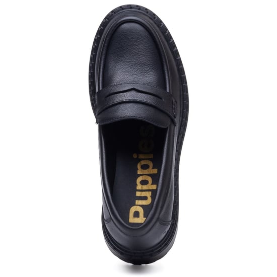 Hush Puppies Odessa Leren Dames Zwarte Instappers - Image 5