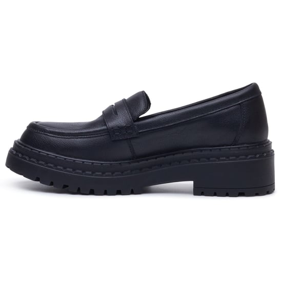 Hush Puppies Odessa Leren Dames Zwarte Instappers - Image 6