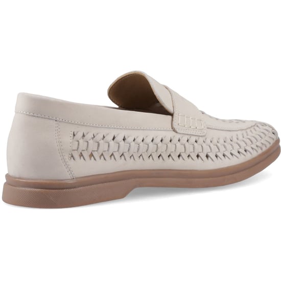 Hush Puppies Bowie Leather Men's Taupe Slim Fit Loafers - Image 2
