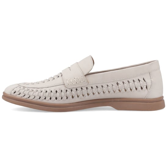 Hush Puppies Bowie Leather Men's Taupe Slim Fit Loafers - Image 4
