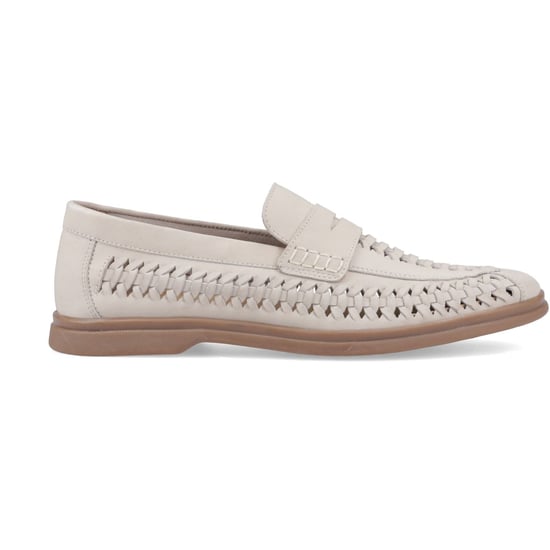 Hush Puppies Bowie Leather Men's Taupe Slim Fit Loafers - Image 5