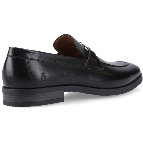 Hush Puppies Moses Leren Heren Zwarte Instappers - Image 2