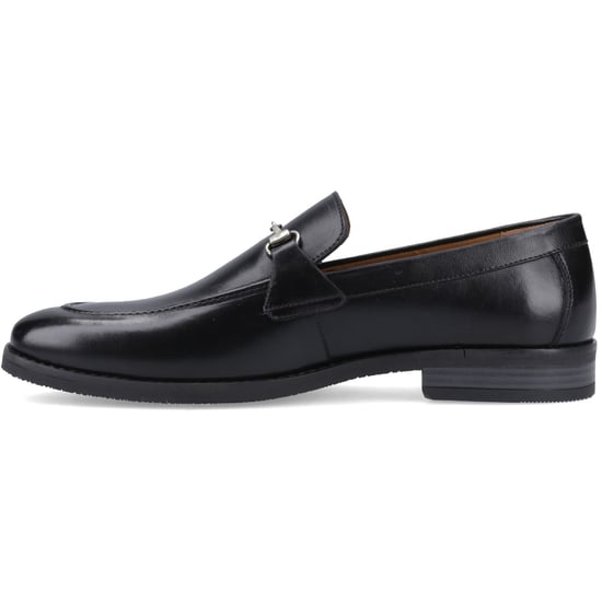 Hush Puppies Moses Leren Heren Zwarte Instappers - Image 4