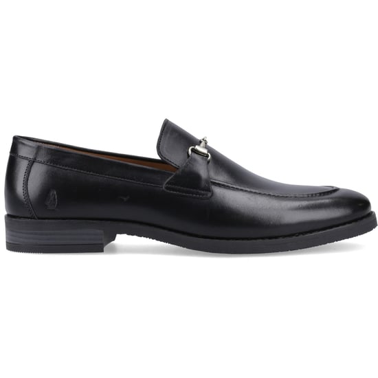 Hush Puppies Moses Leren Heren Zwarte Instappers - Image 5
