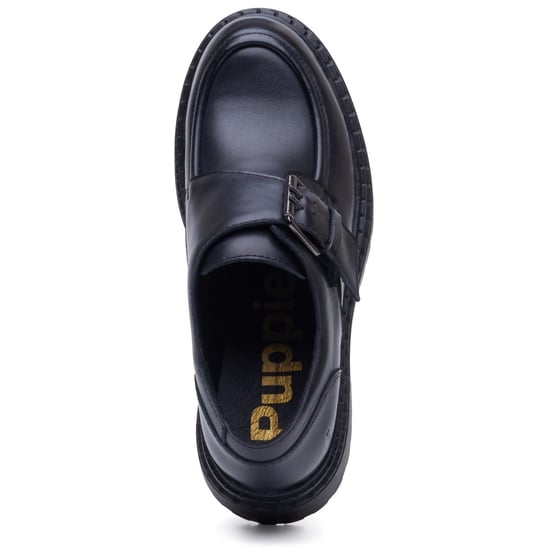 Hush Puppies Orla Monk Leren Dames Zwarte Instappers - Image 5