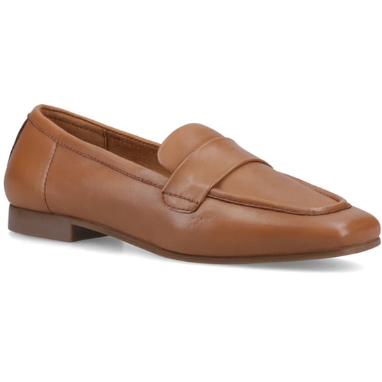 Hush Puppies Sutton Lederen Dames Tan Instappers - Image 1